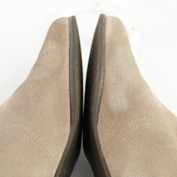 Blondo Womens Linda Boots Size 7 Waterproof Taupe Tan Suede Booties Block Heel - Picture 7 of 16